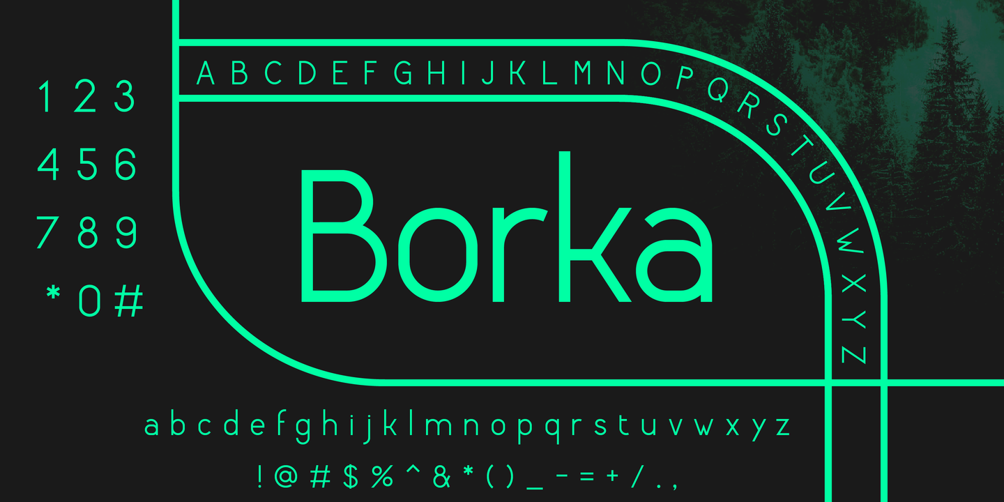 Ejemplo de fuente Borka Bold Italic